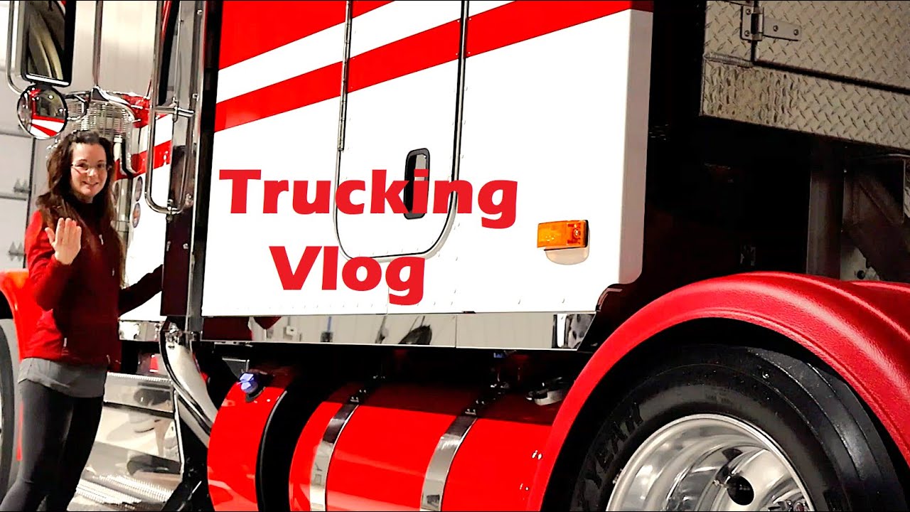 First Time Unloading a Big Tractor Off my Semi-Truck! (OTR Female Truck Driver)