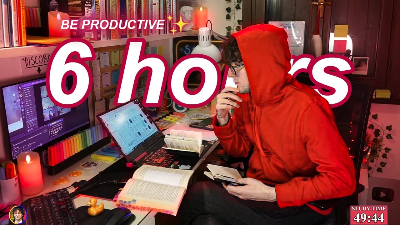 STUDY WITH ME LIVE | 6 HOURS ✨ Harvard Alumnus, Chill Work With Me, Rain Sounds, Pomodoro Timer