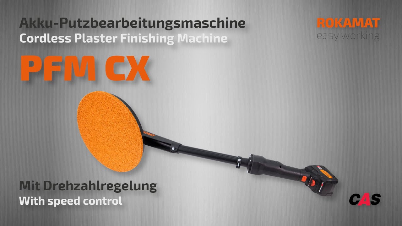 Akku-Putzbearbeitungsmaschine / Cordless Plaster Finishing Machine PFM CX | ROKAMAT [Original Video]