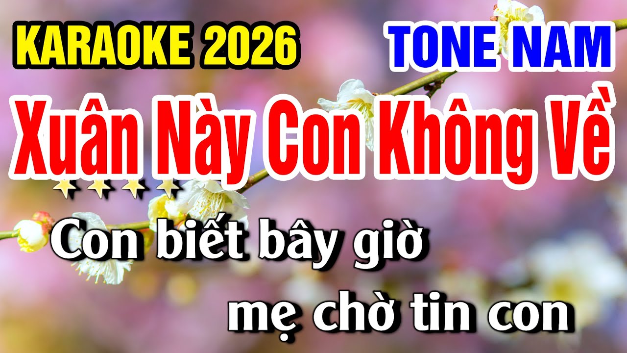 Xuân Này Con Không Về Tone Nam Nhạc Sống Khánh My | Beat Mới Dễ Hát Nhất