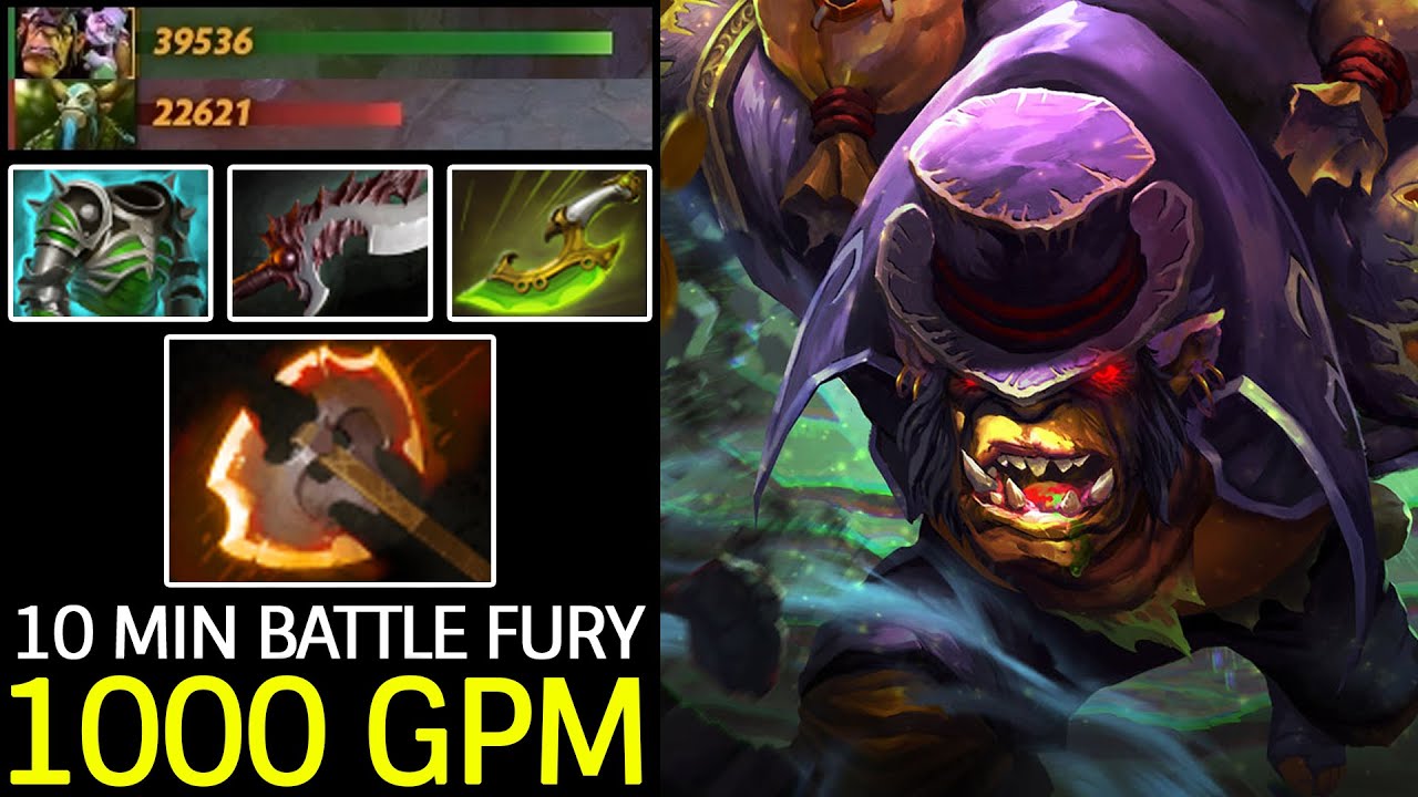 ALCHEMIST FARM MACHINE &ndash; 10 Min Battle Fury = 1000 GPM Dota 2