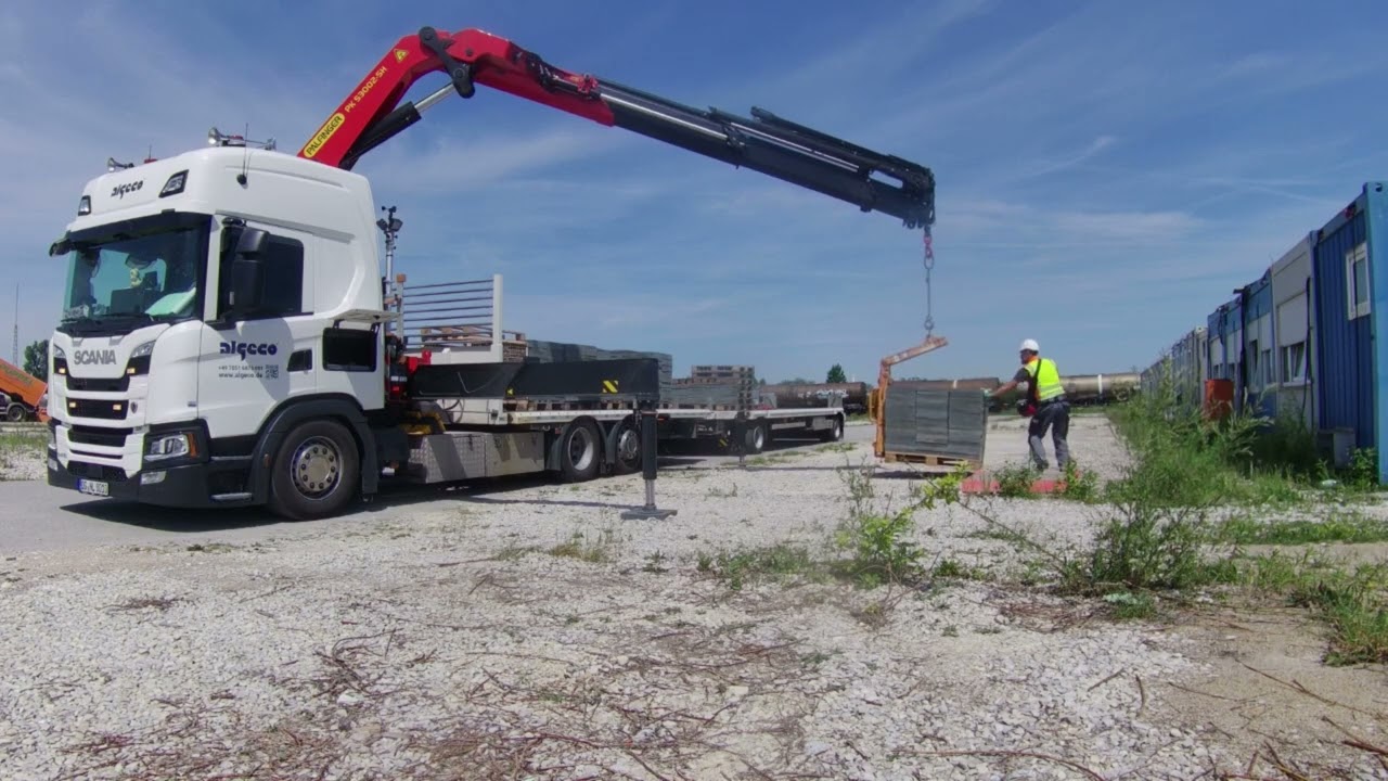 #Scania #Palfinger #TIR vinci ile palet yükleme nasil yapilir? mit Ladekran Euro palette Aufladen?