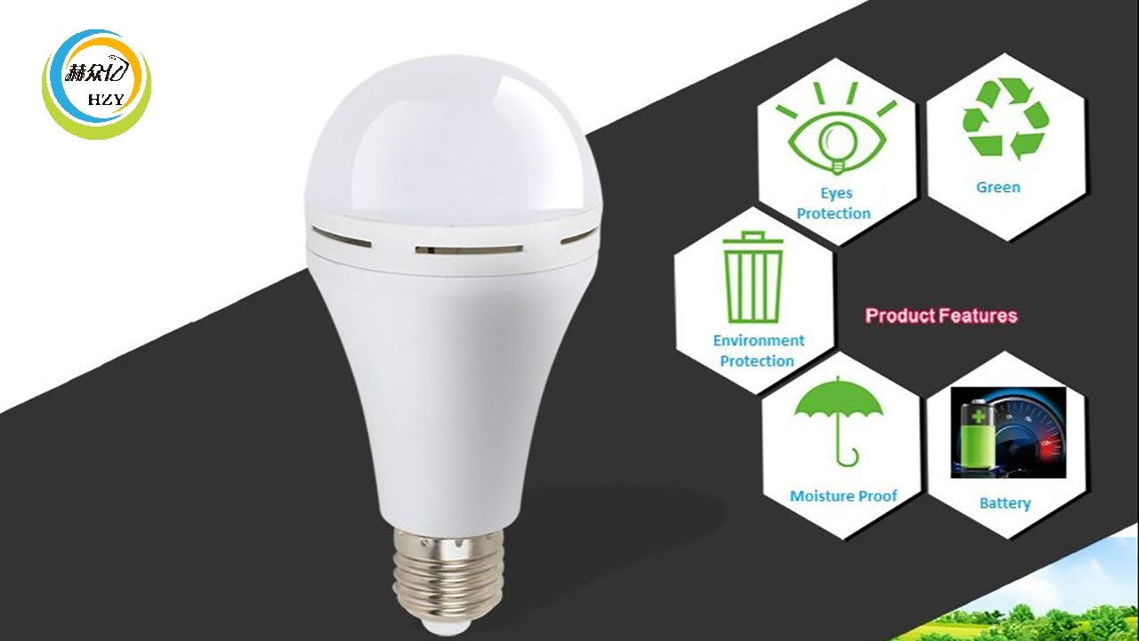 Indoor white super bright rechargeable energy saving LED emergency bulb