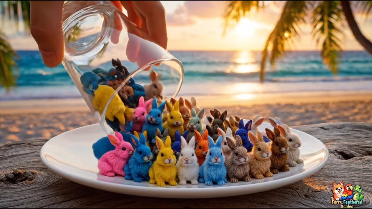 Cute Colorful Tiny Animals in a Glass Jar Compilation | Furry_Feathered_Scales | (EP26) #ai #animals