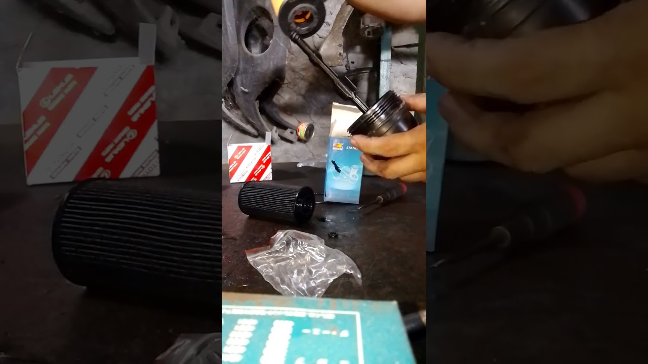 Hyundai accent CRDI Diesel Engine ( Change oilfilter & oil filter - Element type )