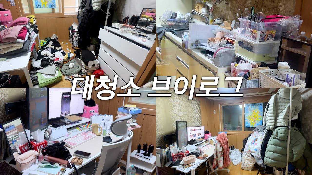 혼자 사는 여자의 역대급 대청소 브이로그 2탄.. ㅣ체리몰딩 쓰레기집의 미니멀라이프..! 공간분리ㅣ다이소 사랑해