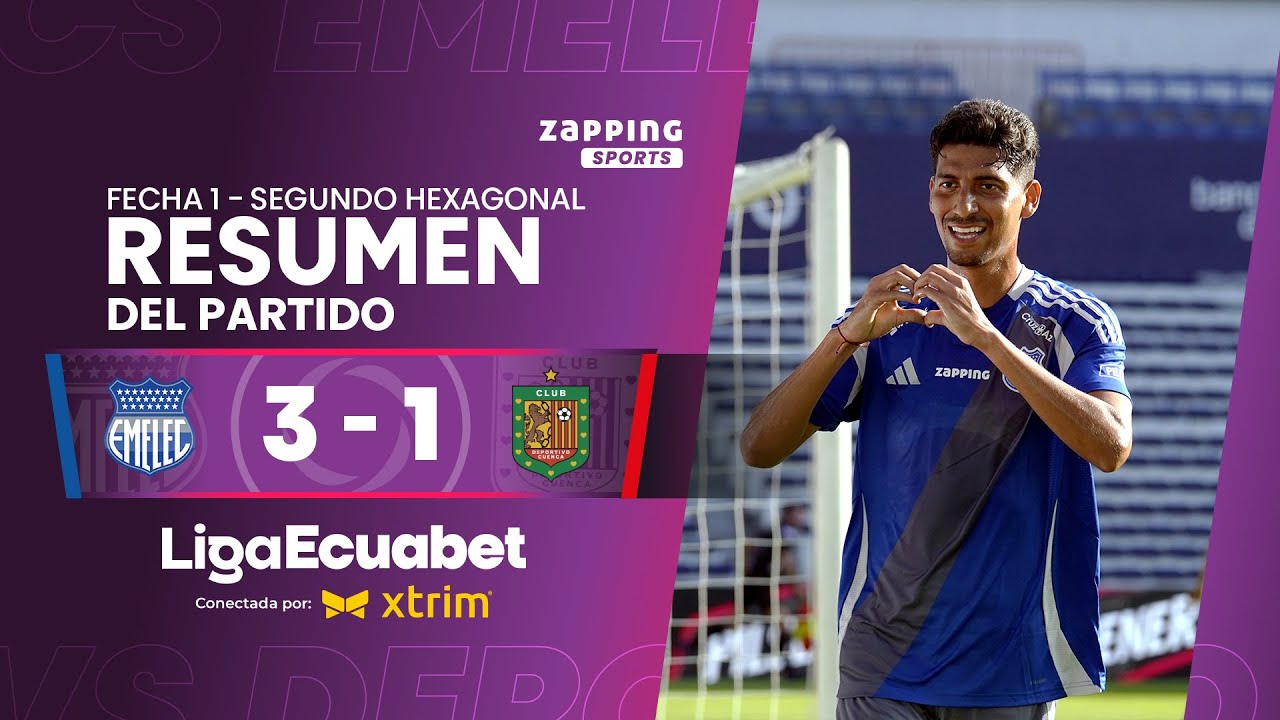 CS Emelec 3 - 1 Deportivo Cuenca  / Fecha 1 - Segundo Hexagonal  / Liga Ecuabet conectada por Xtrim