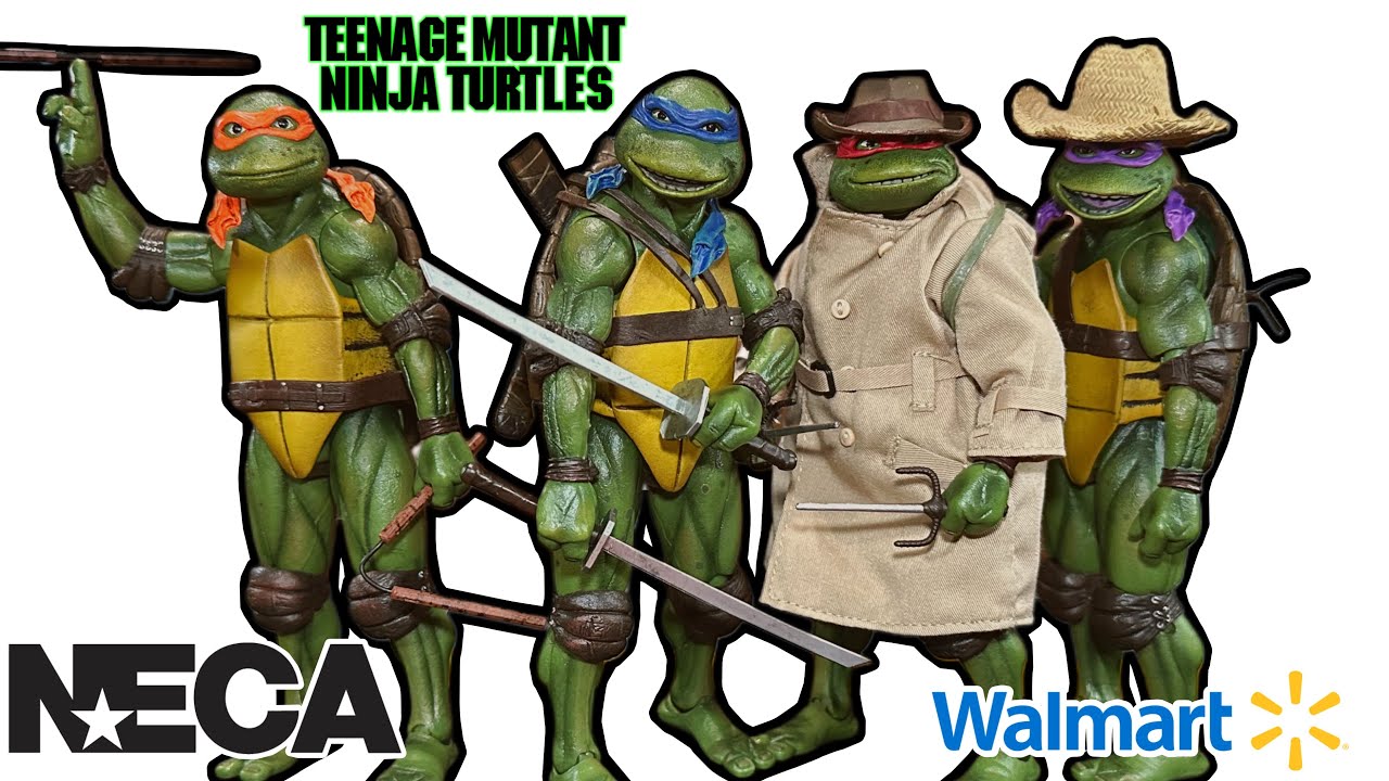 Обзор эксклюзивных фигурок NECA Ultimate TMNT 1990 года, продающихся в Walmart.