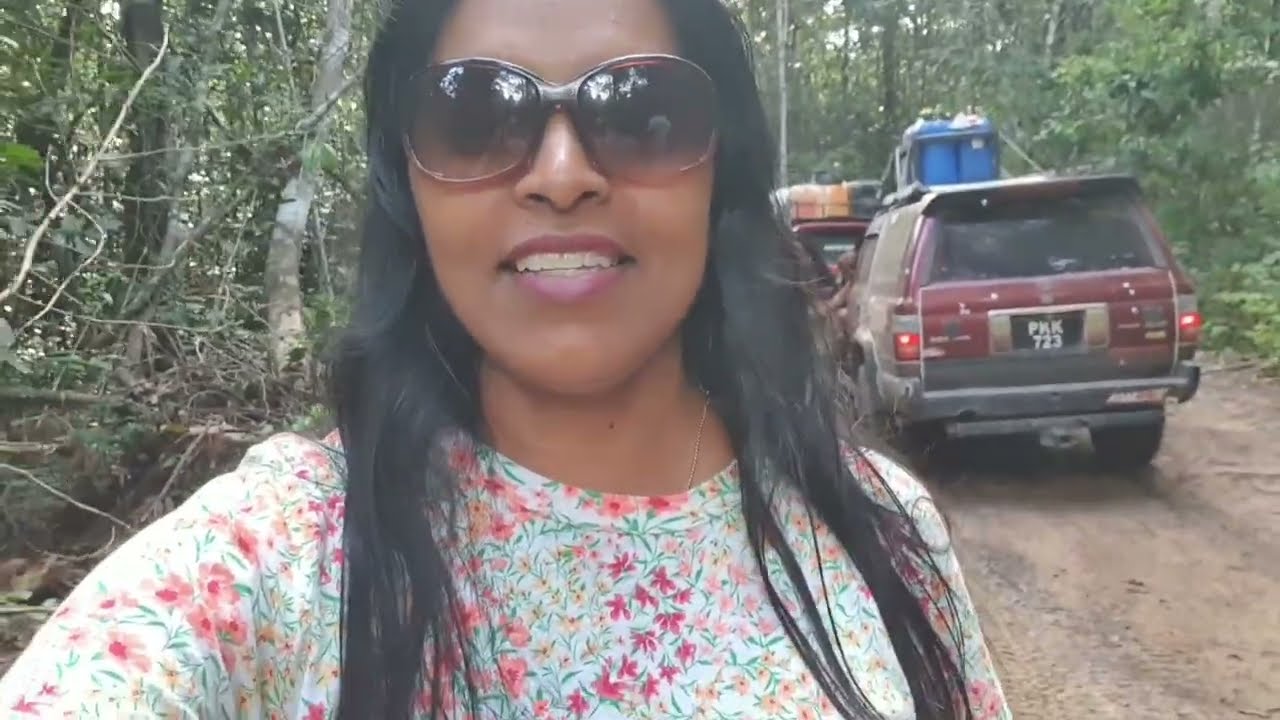 Drive to Siparuta from Orealla, camping at Kwakwani with the Safari Family. Trip to Orealla part 3.