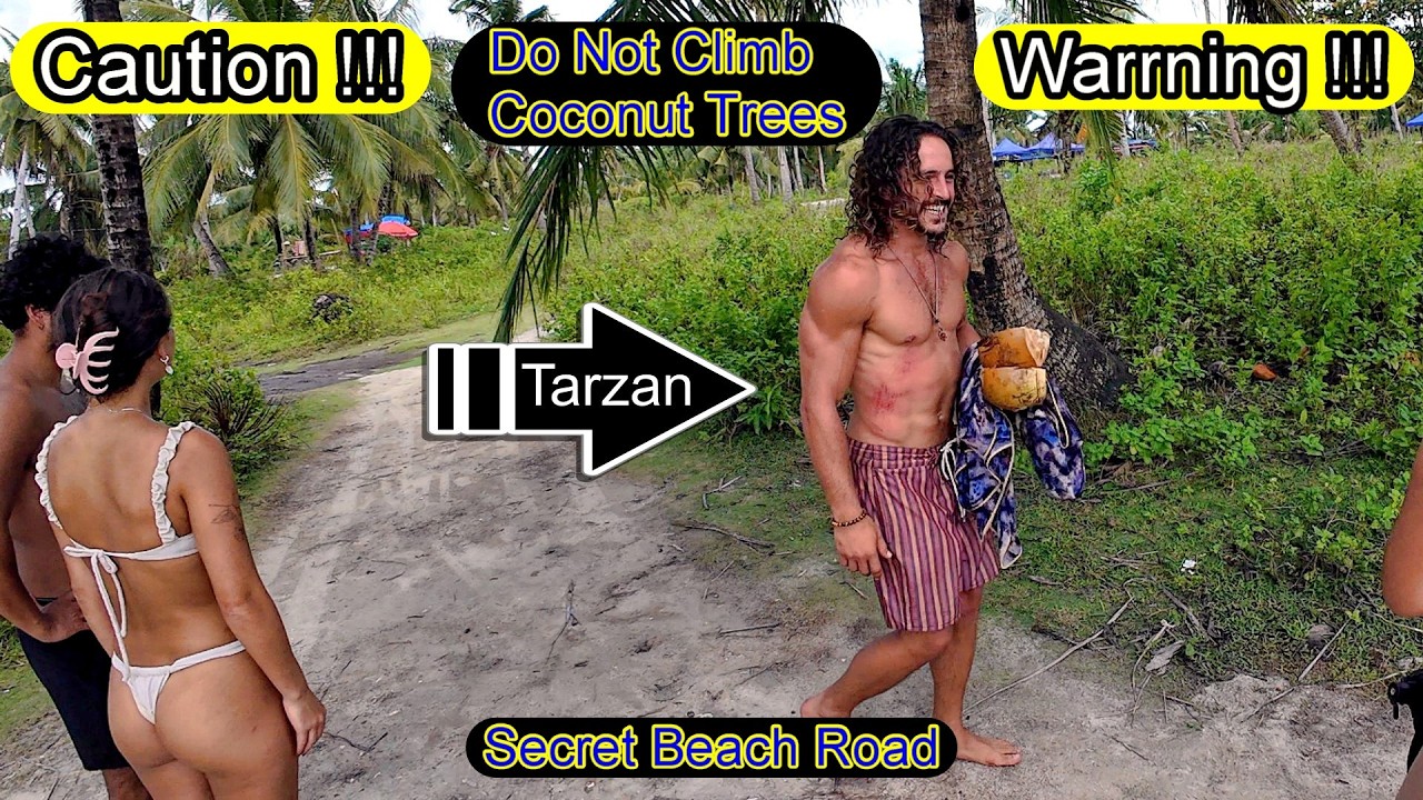 ВНИМАНИЕ: НЕ ЗАБИРАЙТЕСЬ НА КОКОСОВЫЕ ДЕРЕВЬЯ НА ФИЛИППИНАХ - Secret Beach Road