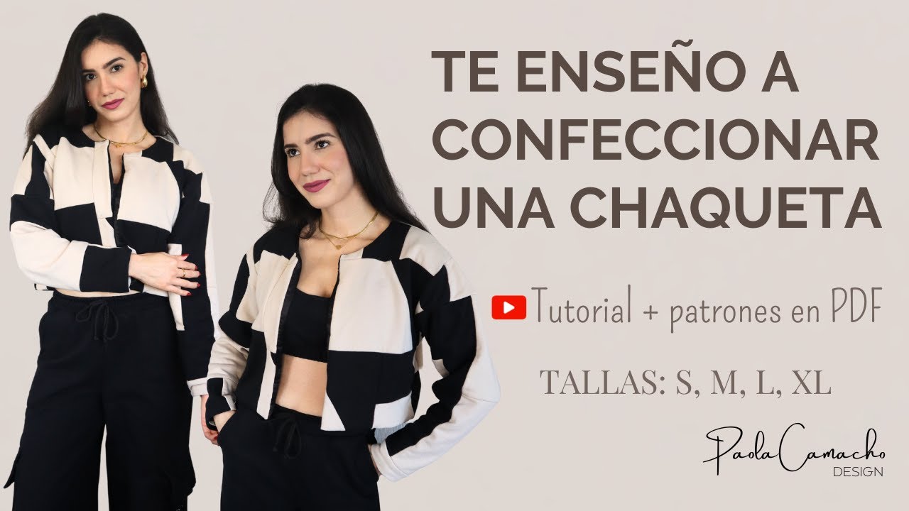 DIY confección de chaqueta paso a paso / Hecha con retazos / Tutorial + patrones / Paola camacho