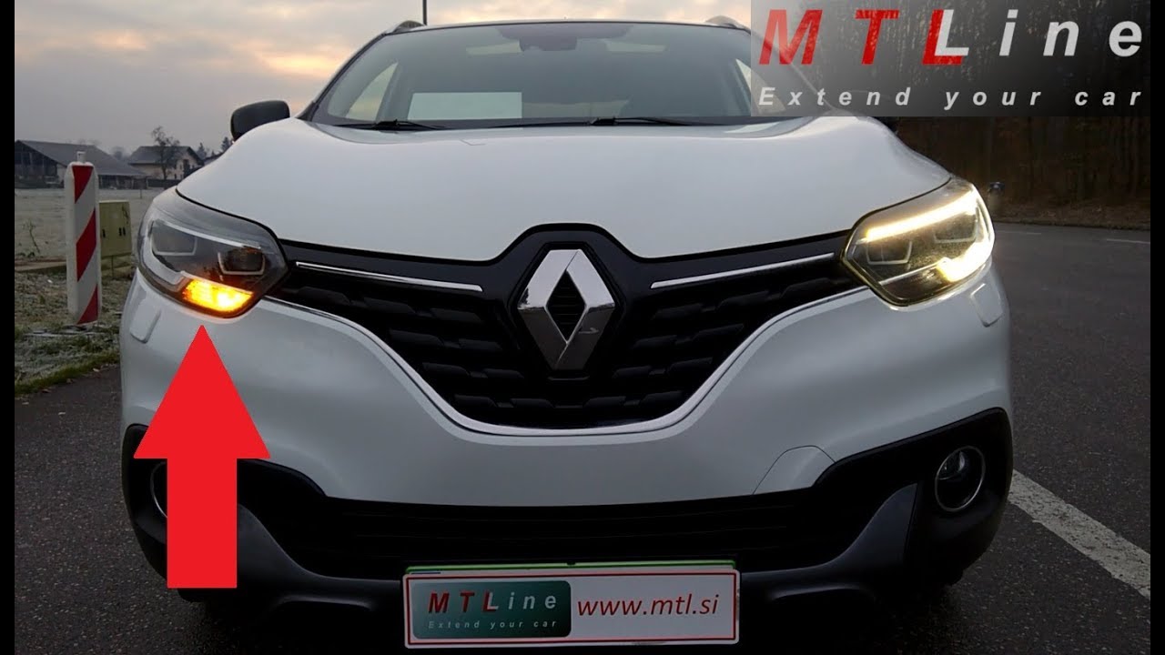 Renault Kadjar  - LED DRL off with turn signal active - izključitev LED dnevne luči pri smerniku