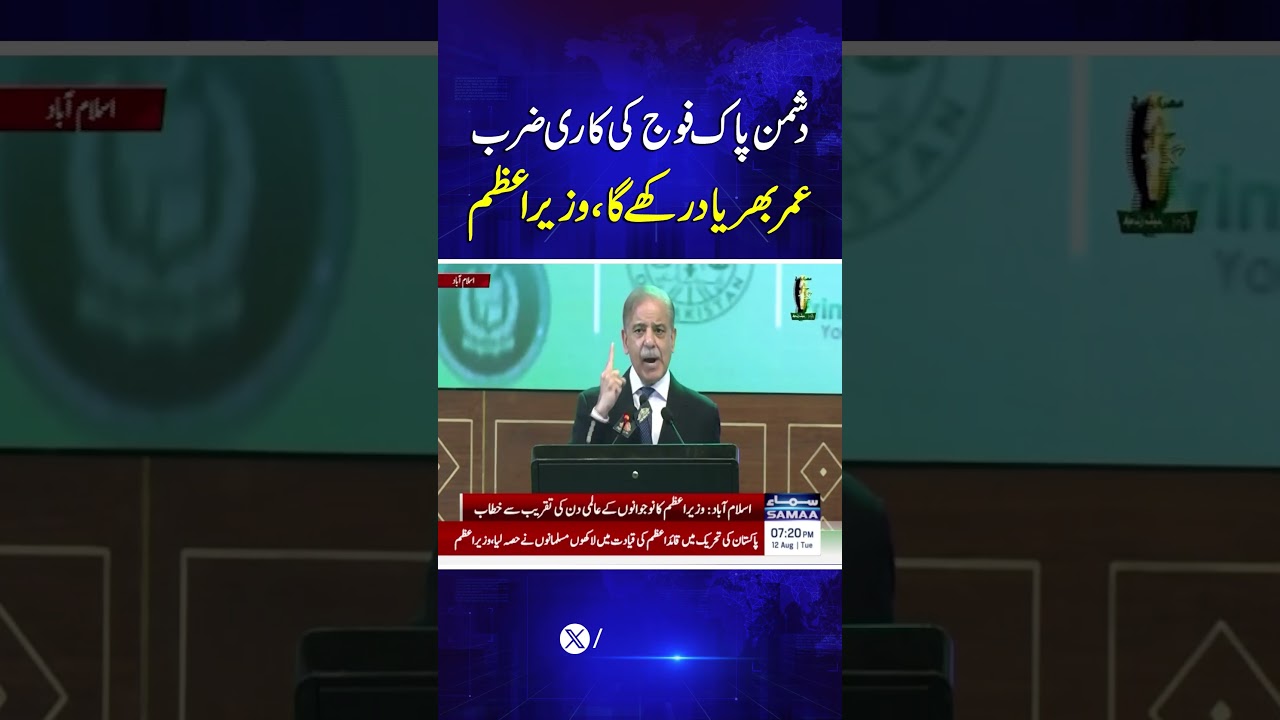 Enemy Will Remember the Pak Army's Powerful Strike Forever: PM Shebaz