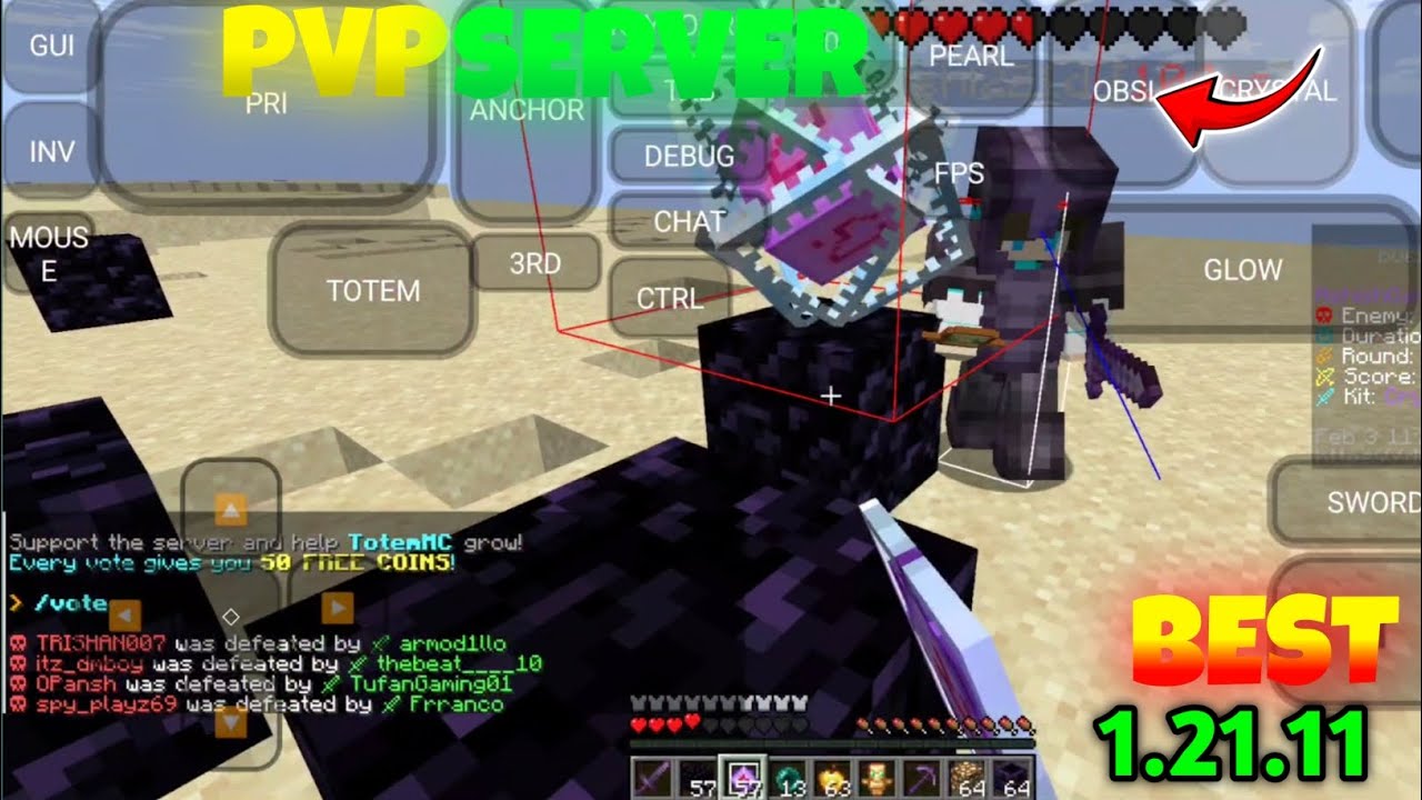 Best PvP Practice Server in Mojo Launcher 1.21.11 🤯 | PvP Server Java & Bedrock Edition