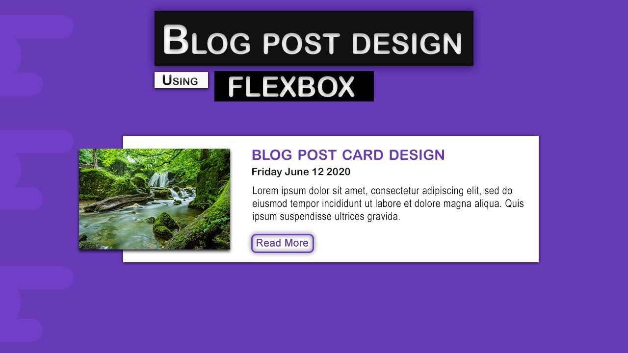 Blog Post Card HTML and CSS
