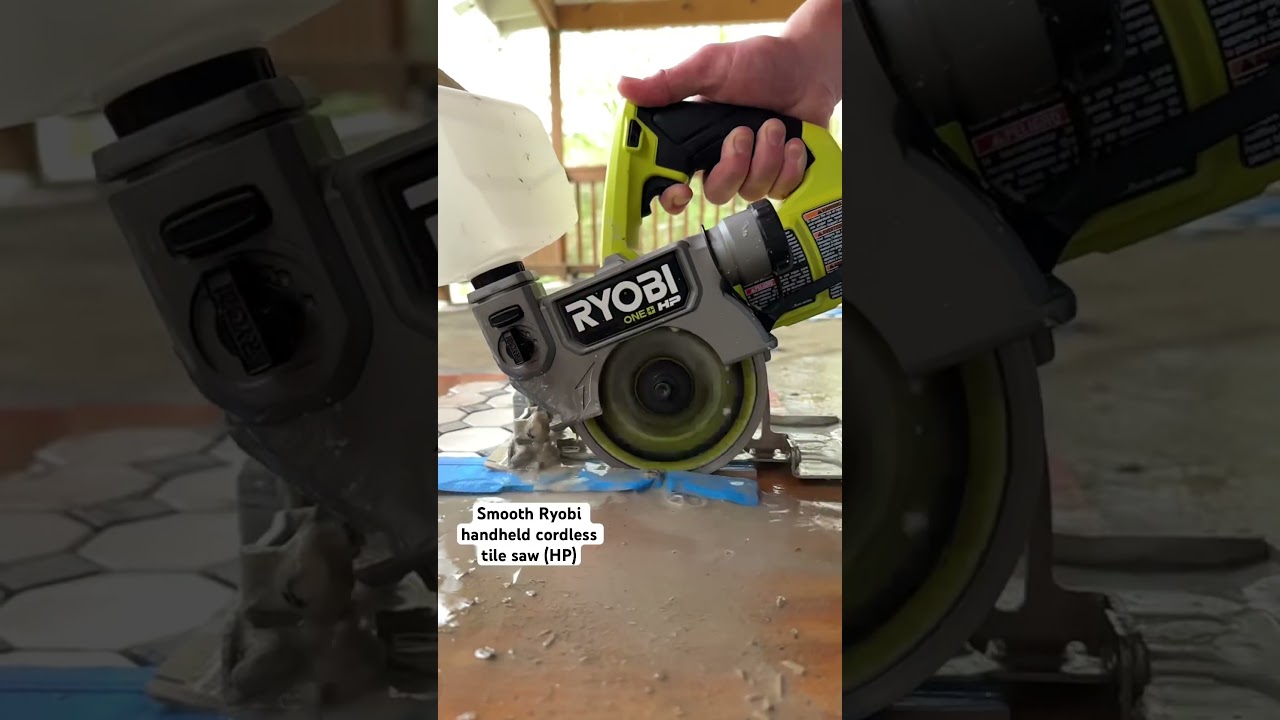 Newly released Ryobi handheld brushless HP tile saw! #construction #homedepot #diy