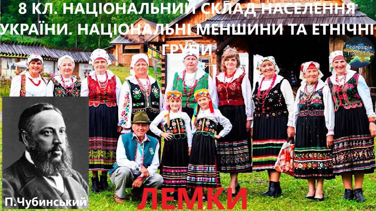 Географія. 8 кл. Урок 55.Національний склад населення України:особливості та регіональні відмінності