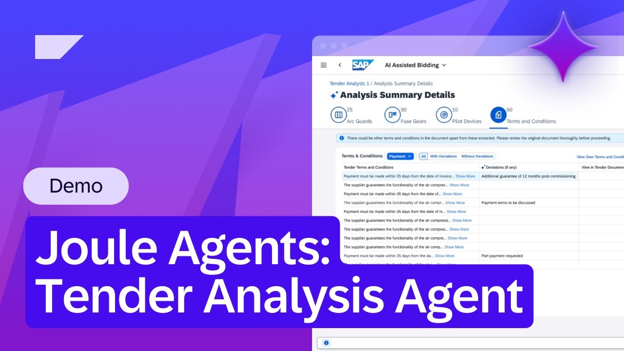 Joule Agents: Tender Analysis Agent | Demo