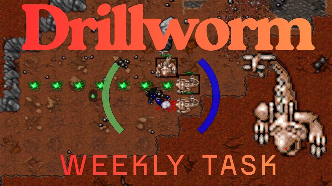 Tibia Drillworm Kazordoon Weekly Task Bestiary #tibia #tibia2026 #tibiaglobal #weeklytask