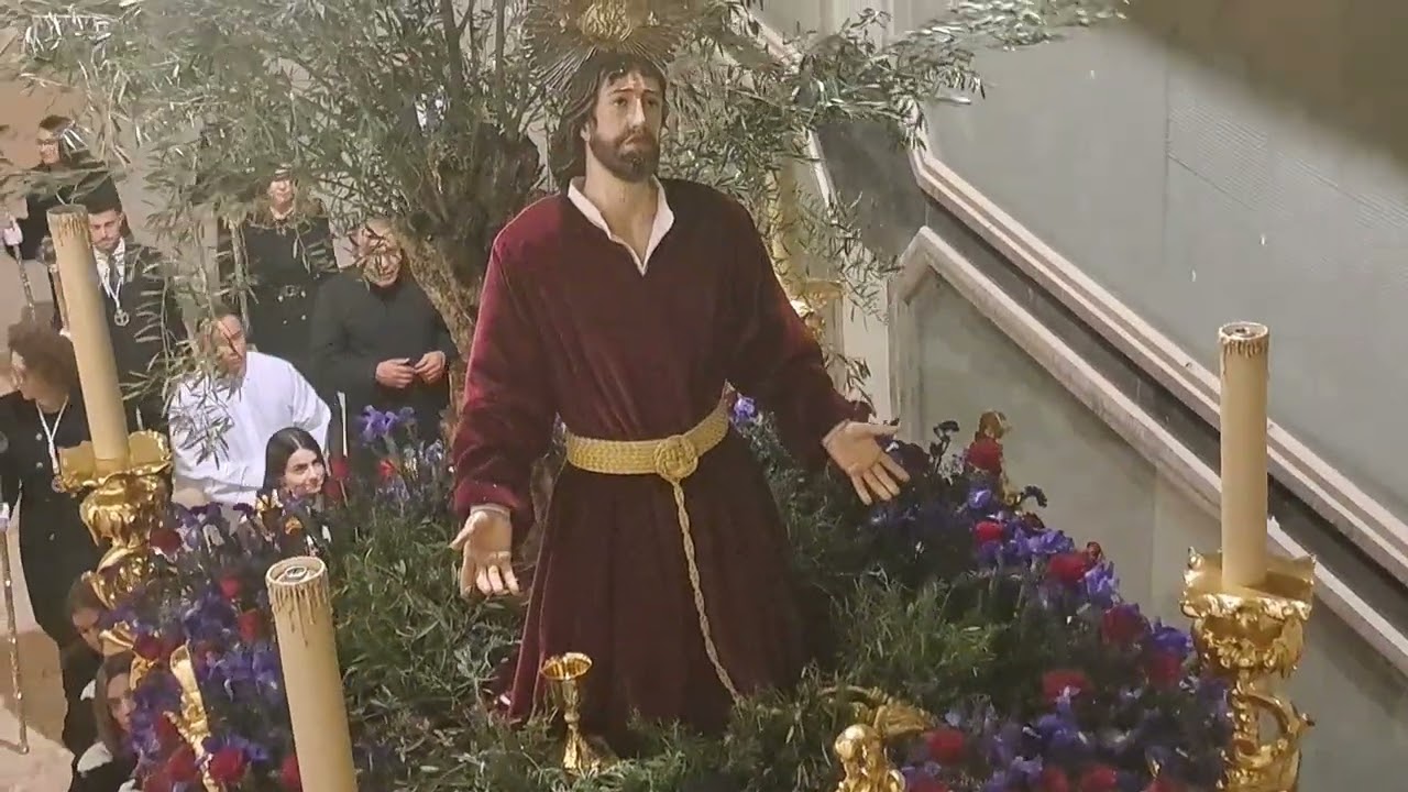 DESDE EL BALCON PROCESION NTRO PADRE JESUS EN LA ORACION EN EL HUERTO OLIVOS. PASO BLANCO ALBOX 2024