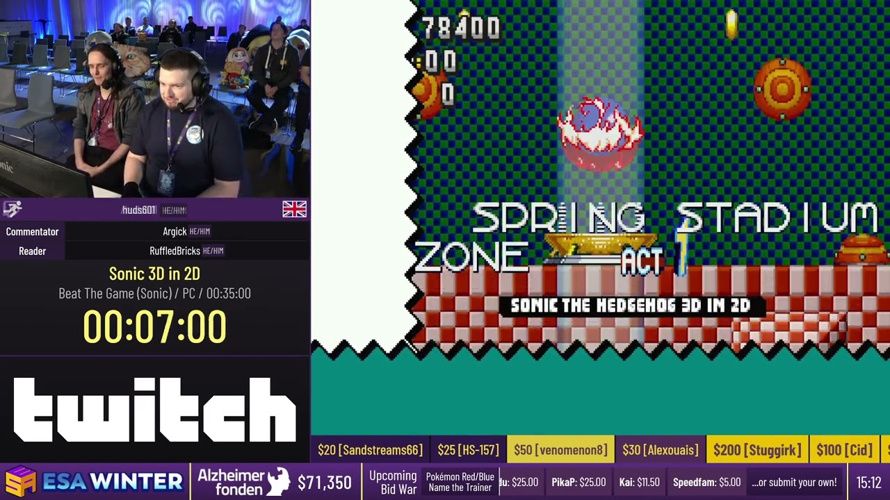 Sonic 3D in 2D [Beat The Game (Sonic)] by huds601 - #ESAWinter23