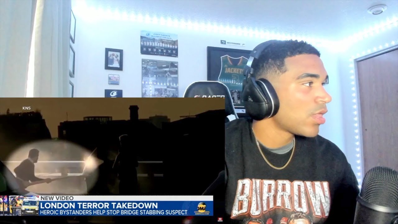 AMERICAN REACTS to UK man using Narwhal Tusk to takedown a London Bridge Terrorist (UK BUILT DIFF 😳)