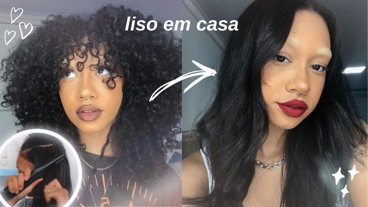 alisando meu cabelo cacheado sozinha 💆🏽‍♀️