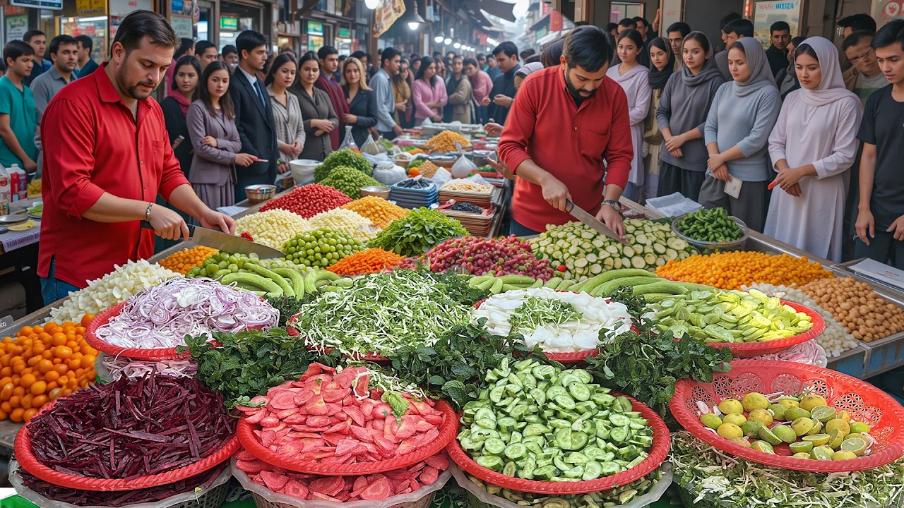 You Will Be Mouth Watering! Insane Vegetable Cutting Skills & Best Salad Decoration | Street Food