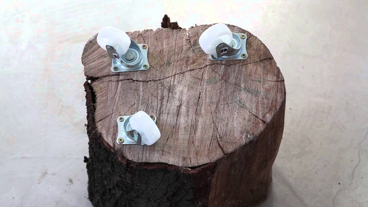 How to make a tree stump side table