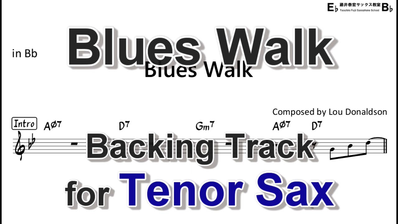 Blues Walk - Backing Track with Sheet Music for Tenor Sax