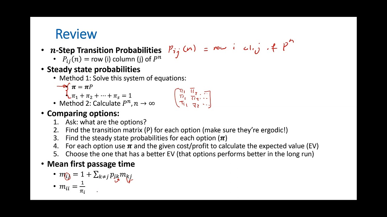 Markov Chains - Quick Review