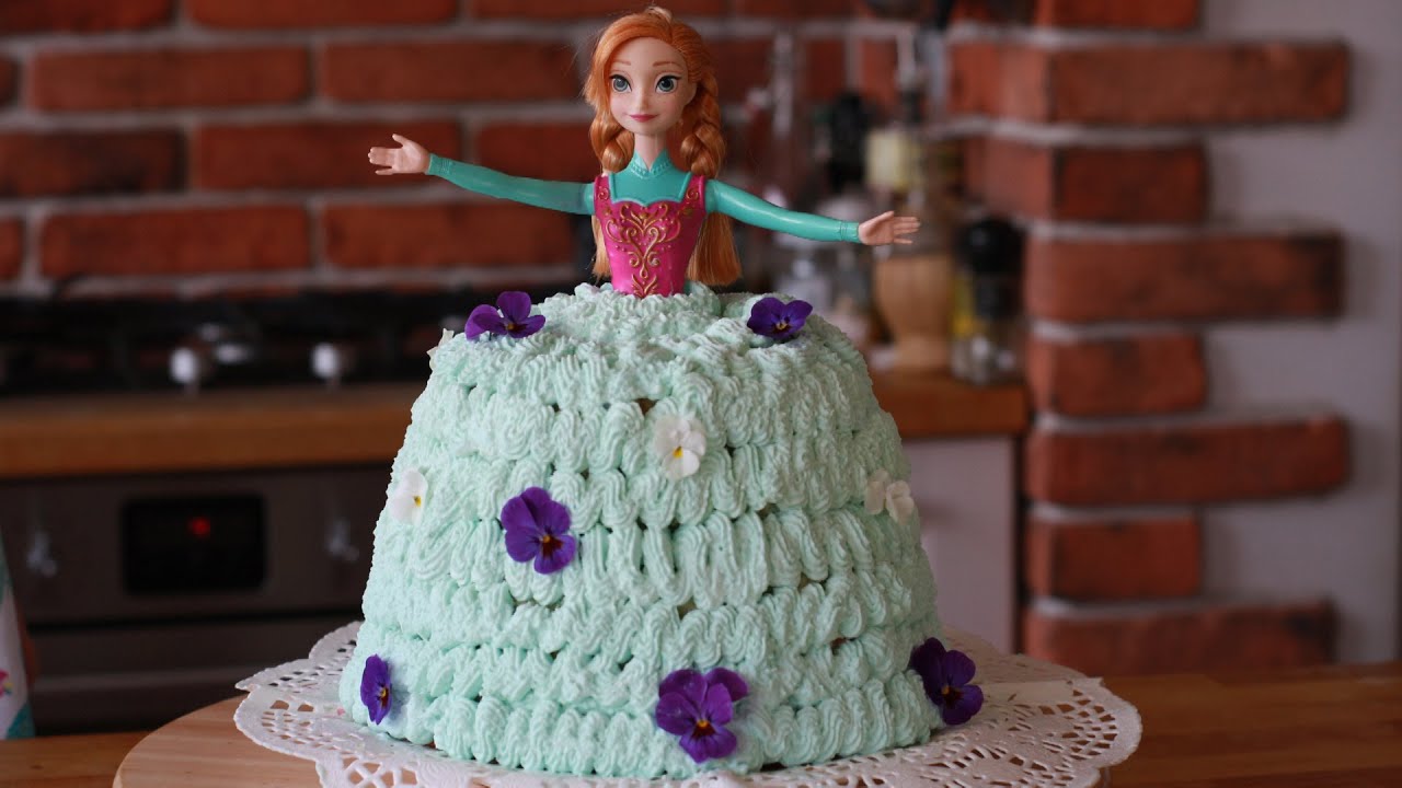 FROZEN Tort z krainy lodu Tort Anna jak zrobić tort ? Princess doll cake