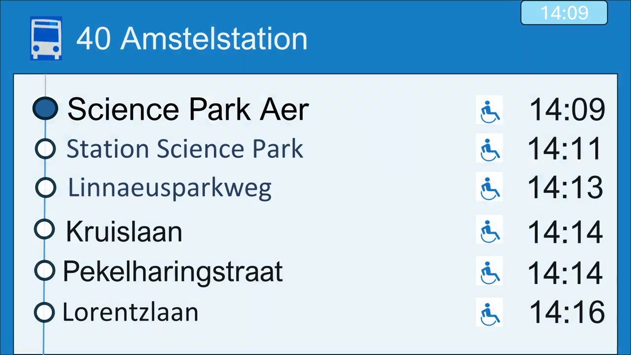 GVB | Bus | Omroepen | | Lijn 40 Muiderpoortstation - Amstelstation | VDL Citea Diesel  | 2023