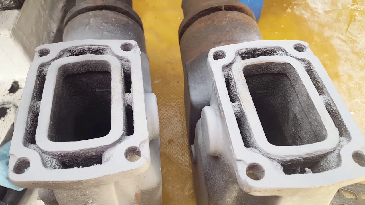 Boat Transom and Floor Rebuild - Installing OMC/Volvo Penta Elbow Exhaust Gasket - Part 70