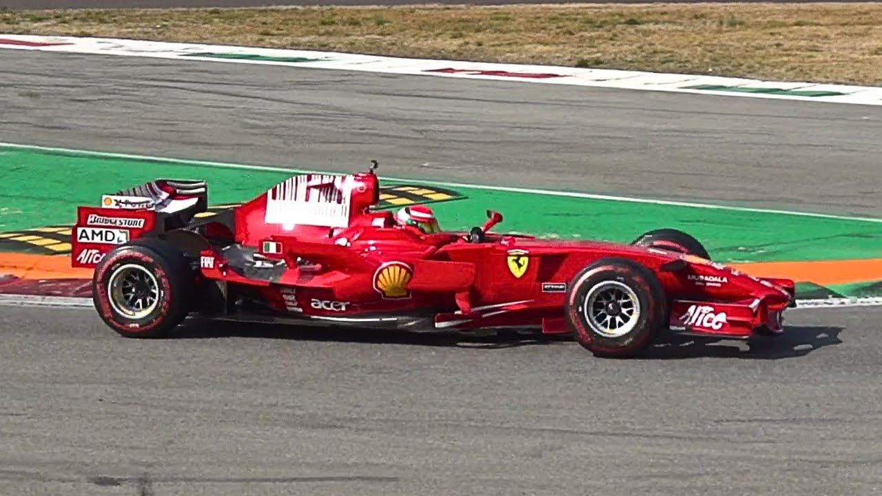 Ferrari F2008 Fly Bys + Full Lap Sound in Monza - Ferrari Clienti 2021
