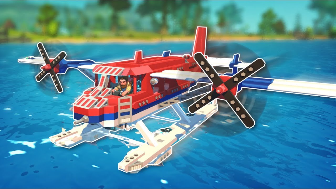 Building a Plane that can Float on Water! - Scrap Mechanic Gameplay
