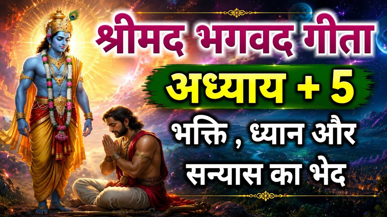 श्रीमद भगवद गीता अध्याय 5 | भक्ति ,ध्यान और संन्यास मार्ग में क्या अंतर है जानें  | Bhagwad Geeta 