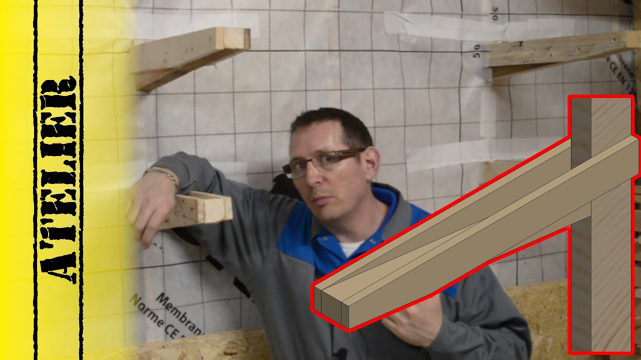 Aménagement du garage  : des supports d'étagère très solides en bois de palette