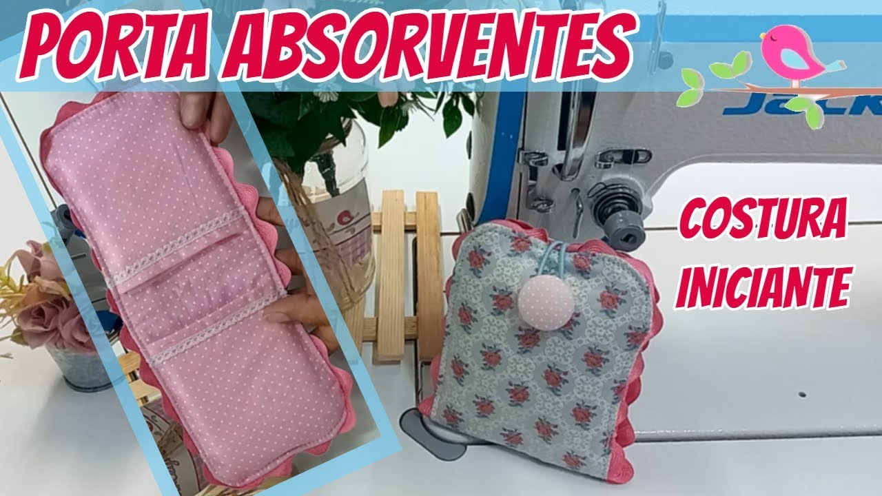 Porta Absorventes Costura Iniciante