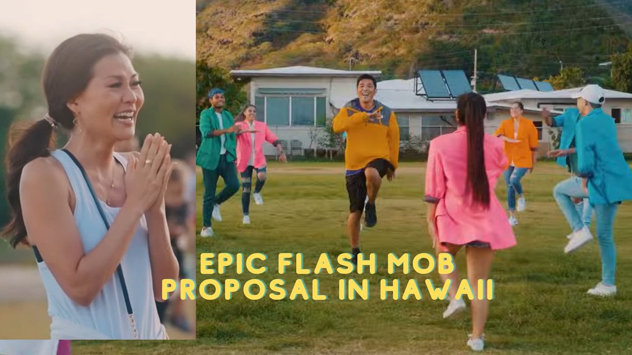 Epic Surprise Flash Mob Dance Wedding Proposal in Hawaii!  #ThisIsMe #CrazyRichAsians