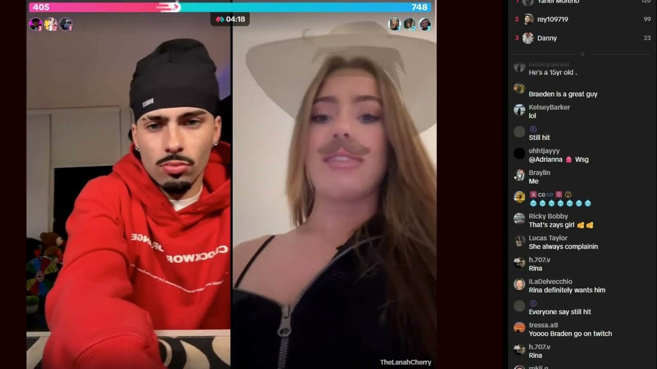Braeden & Lanah Most Recent TikTok Live