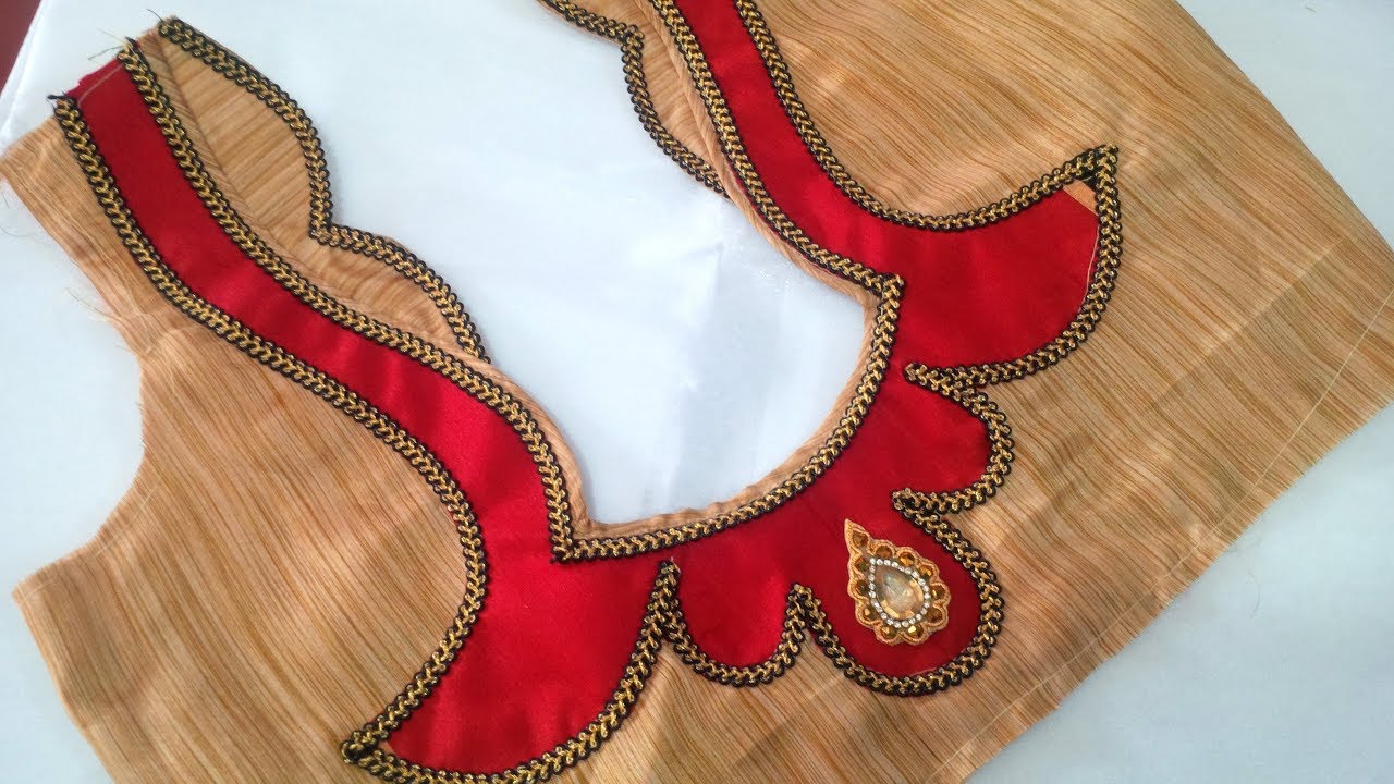 awesome blouse back neck designe  cutting and stitching