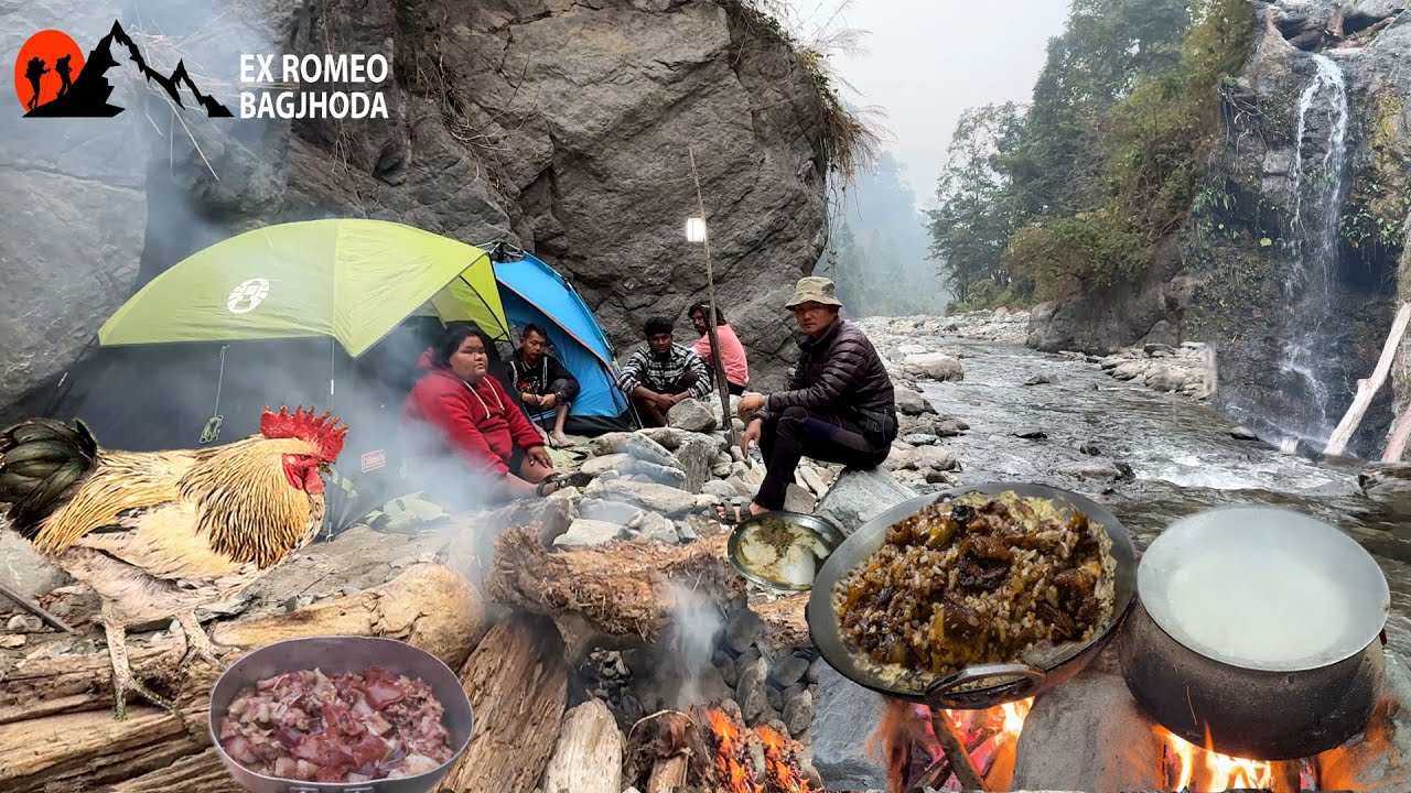 36 Hours Night Camping in River Side Local Chicken Wachipa and Soup For Cold Weather in Nepali Style