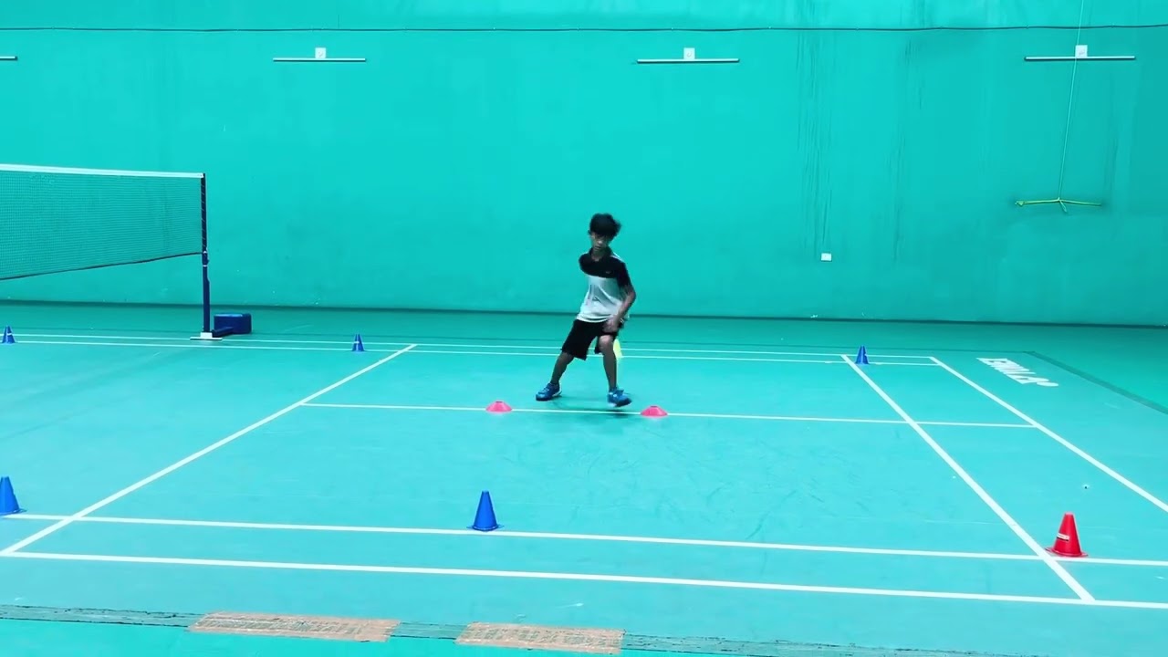 Badminton six corner footwork