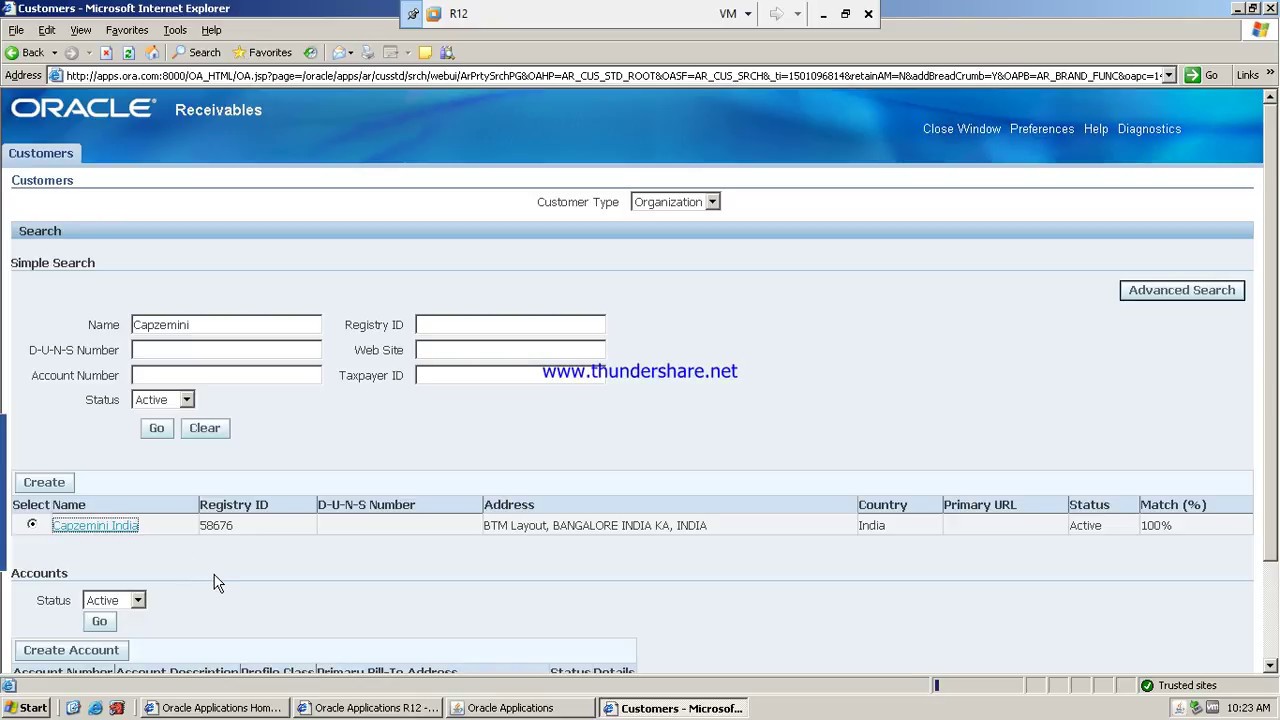 How to create Customer in Oracle Accounts Receivables