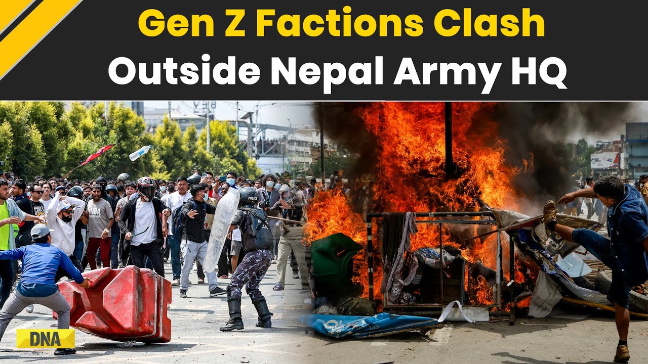 Nepal News: Gen Z Factions Clash Outside Nepal Army Headquarters Amid Leadership Dispute