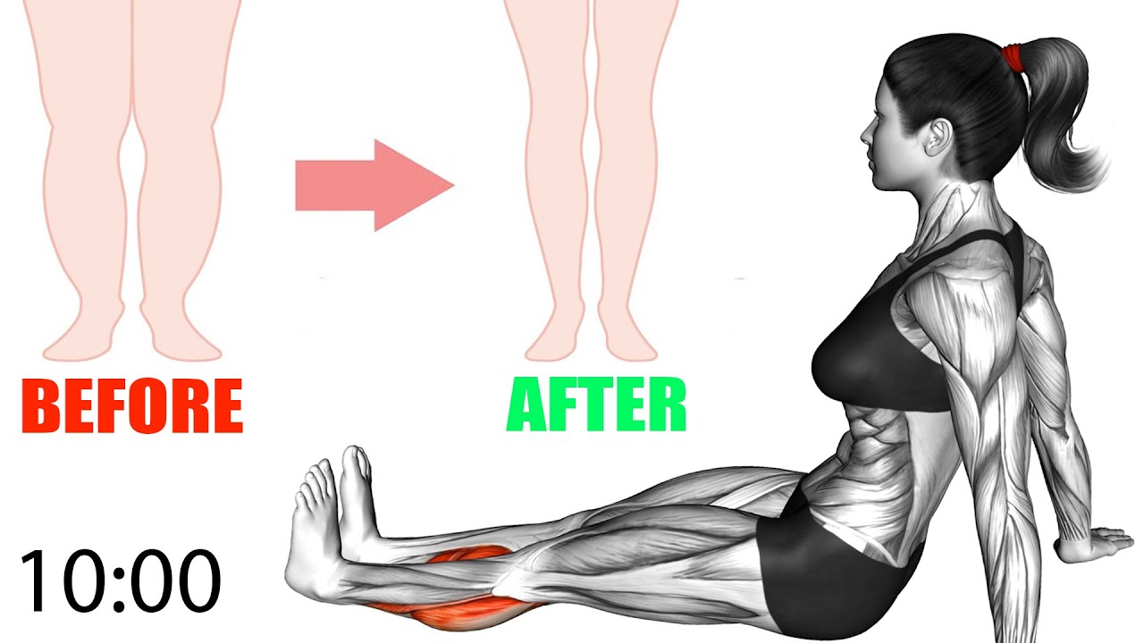 Shrink Your Calves Size by 50% MOST EFFECTIVE WORKOUT For Calf Fat!😍