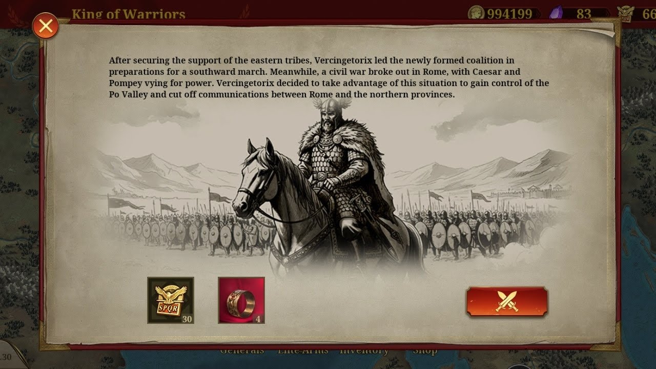 Great Conqueror Rome: Rise of Monarchs: Triumphator: King of Warriors: Vercingetorix V5