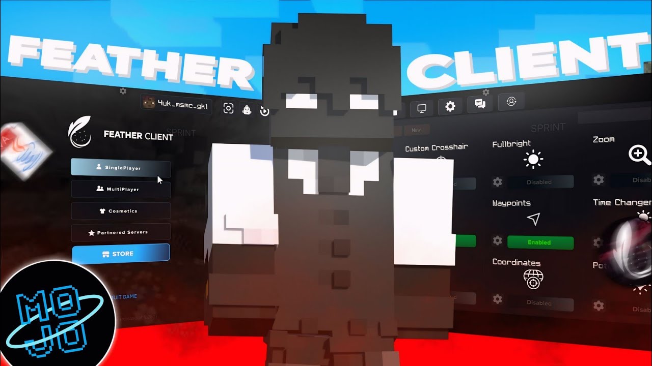 Real Feather Client on Mojo Launcher 1.21.5! 🔥👀 (No Crash) 100%