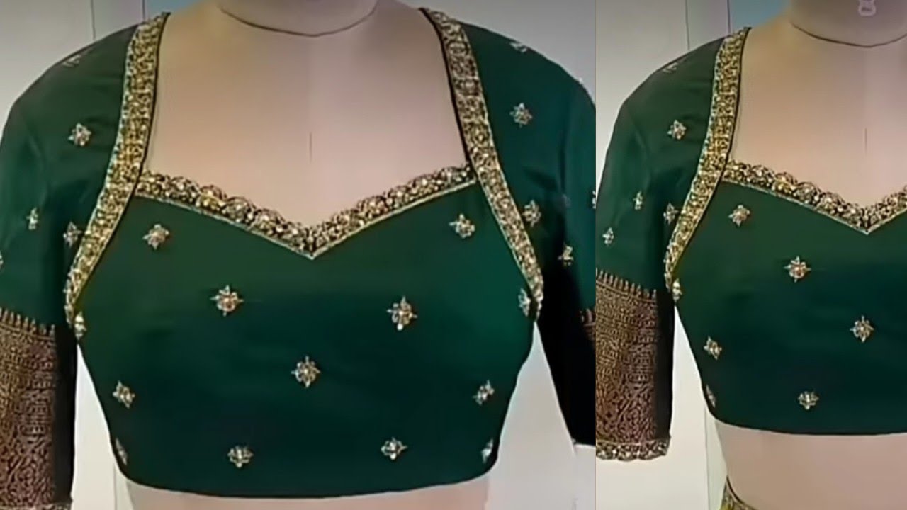 Pathani saree blouse designs cutting and stitching|blouse back neck design|silk saree blouse design